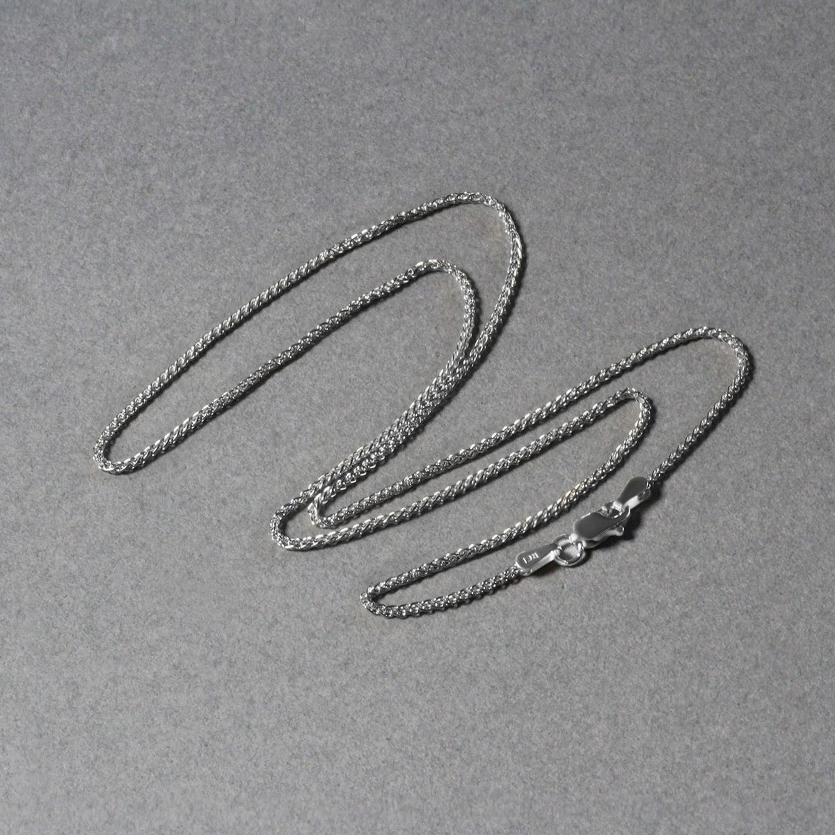 14k Rose Gold Diamond Cut Round Wheat Chain