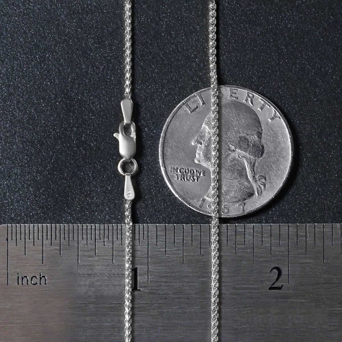 14k Rose Gold Diamond Cut Round Wheat Chain