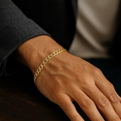 14k Solid Curb Bracelet (3.60 mm)
