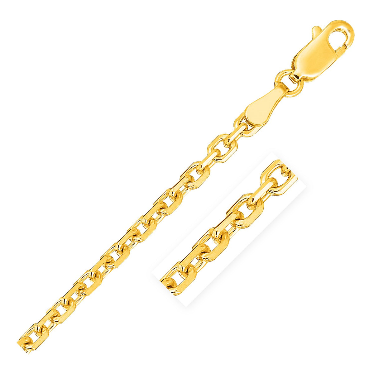 14k Diamond Cut Cable Link Chain (2.60 mm)