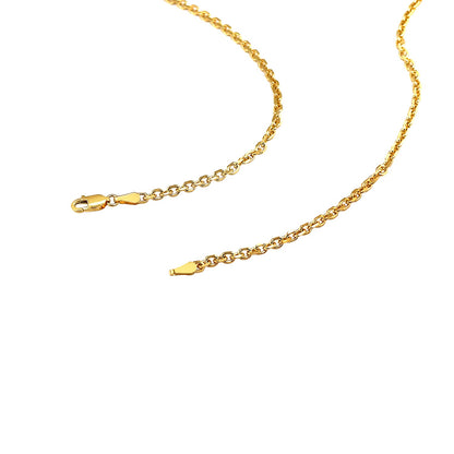 14k Diamond Cut Cable Link Chain (2.60 mm)