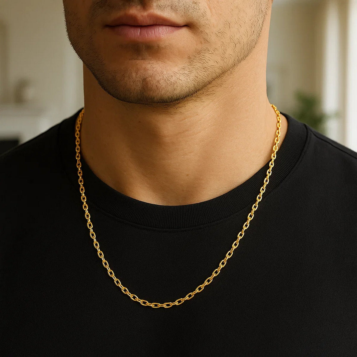 14k Diamond Cut Cable Link Chain (2.60 mm)