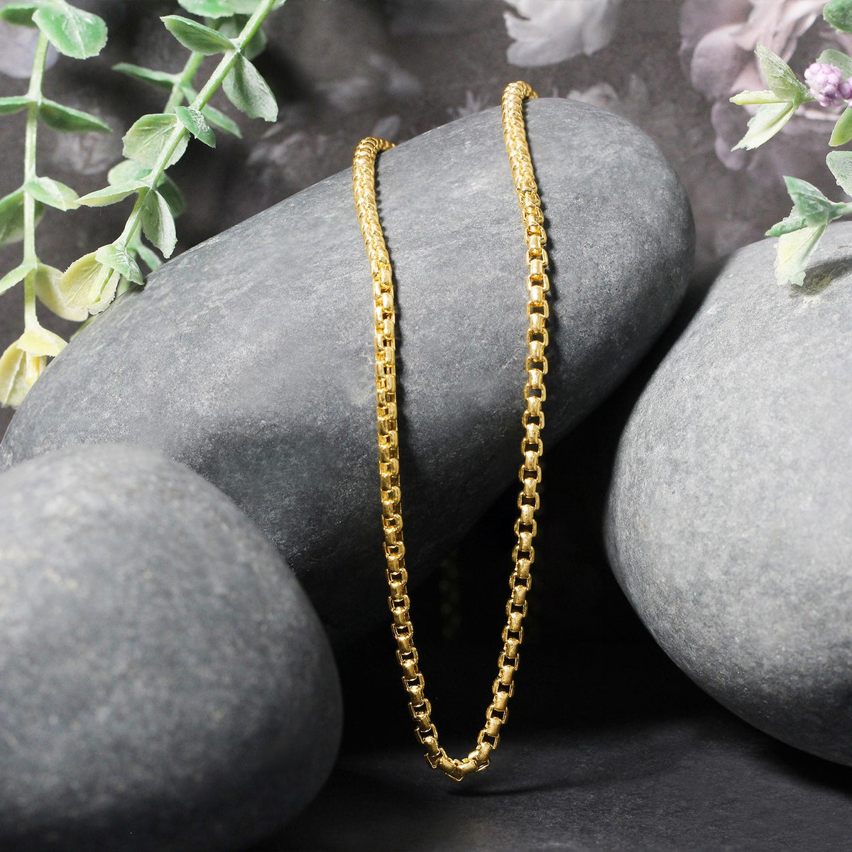 14k Round Box Chain