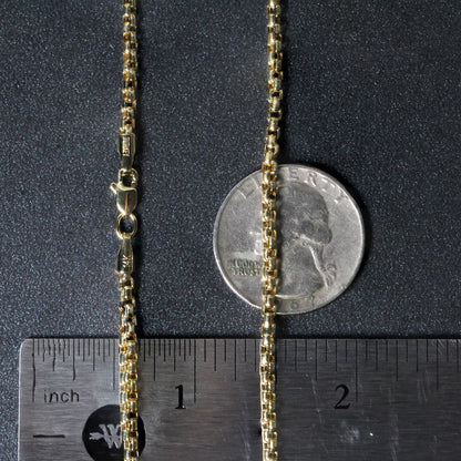 14k Round Box Chain