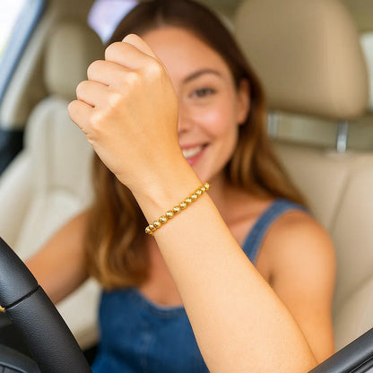 14k Yellow Gold Bead Bracelet  (4.00 mm)