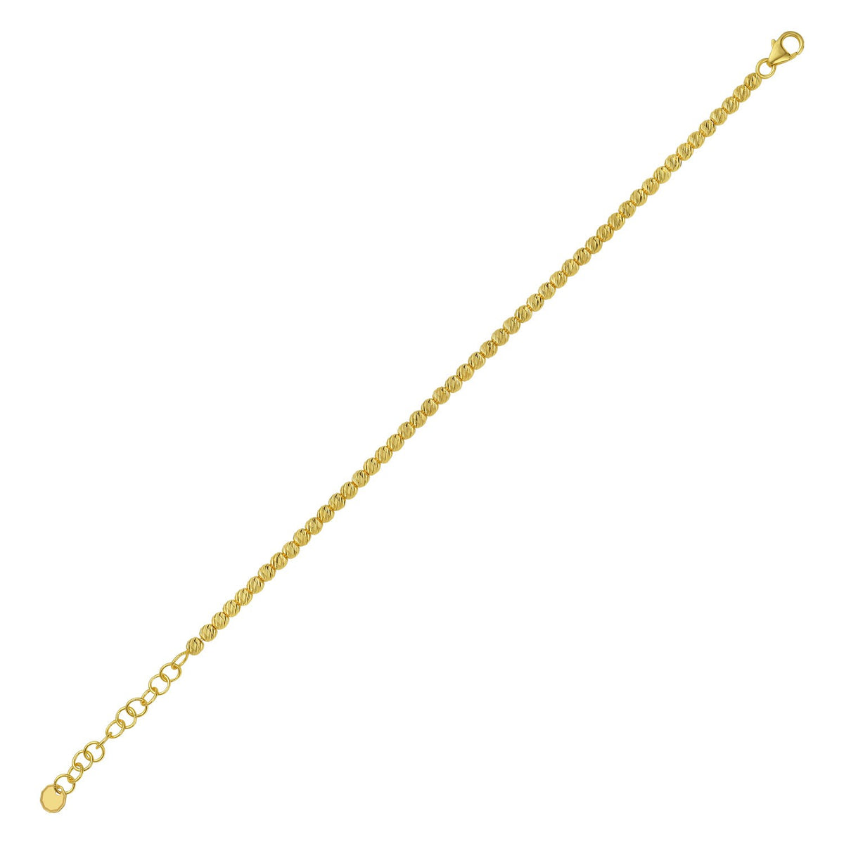 14k Yellow Gold Bead Bracelet  (4.00 mm)