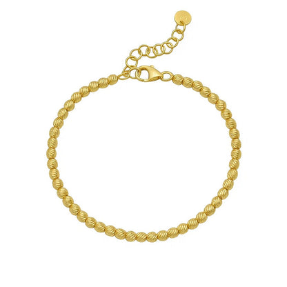 14k Yellow Gold Bead Bracelet  (4.00 mm)
