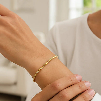 14k Yellow Gold Bead Bracelet  (4.00 mm)
