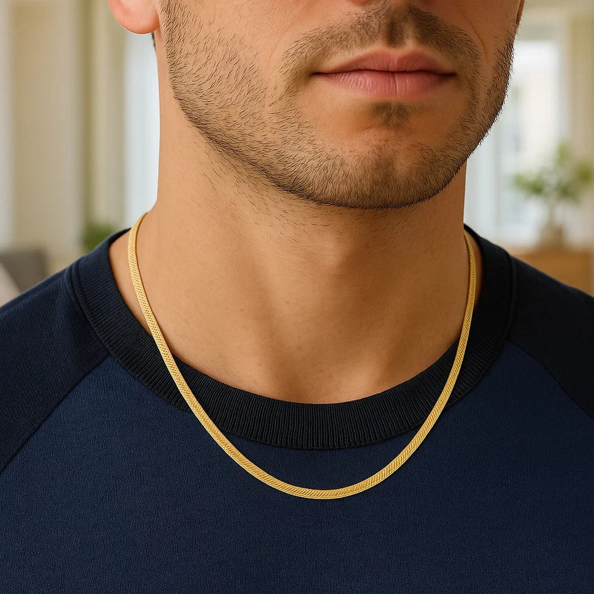 14k Yellow Gold Super Flex Herringbone Chain