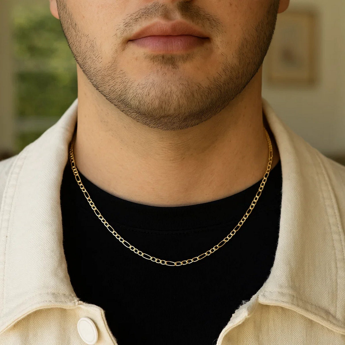 14k Solid Figaro Chain