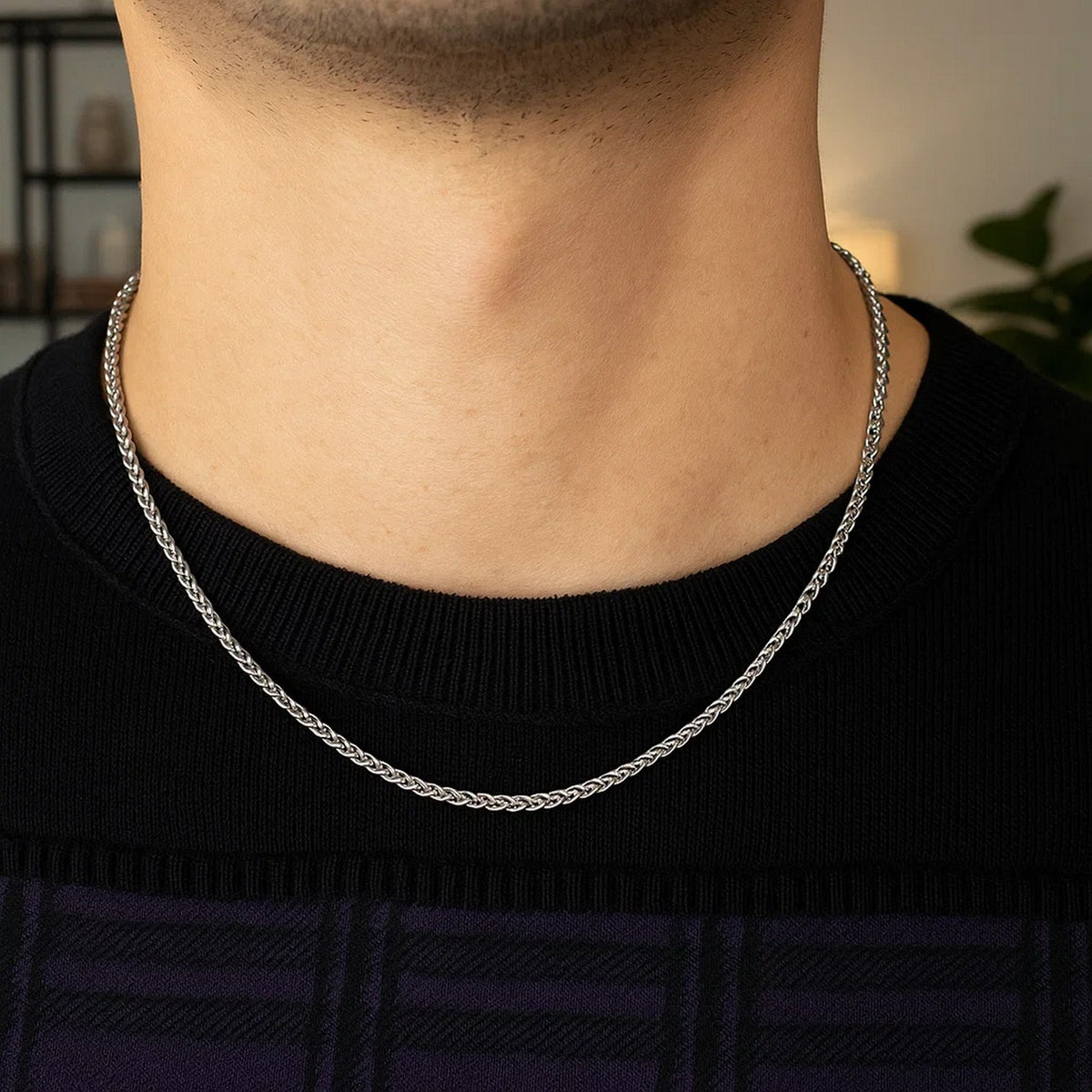 14k Round Wheat Chain