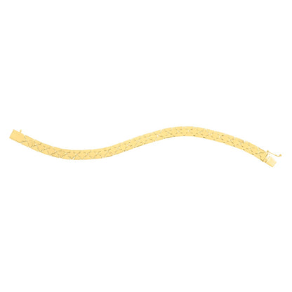 Nature Inspired Clover Bracelet in 14K Yellow Gold  (6.50 mm)