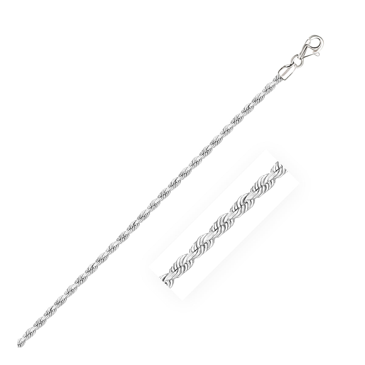 14k Solid Diamond Cut Rope Bracelet (4.00 mm)