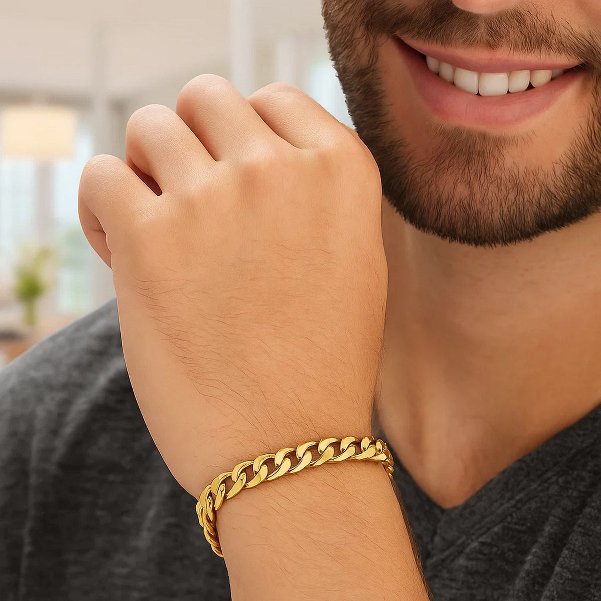 14k Yellow Gold Solid Miami Cuban Bracelet (6.00 mm)