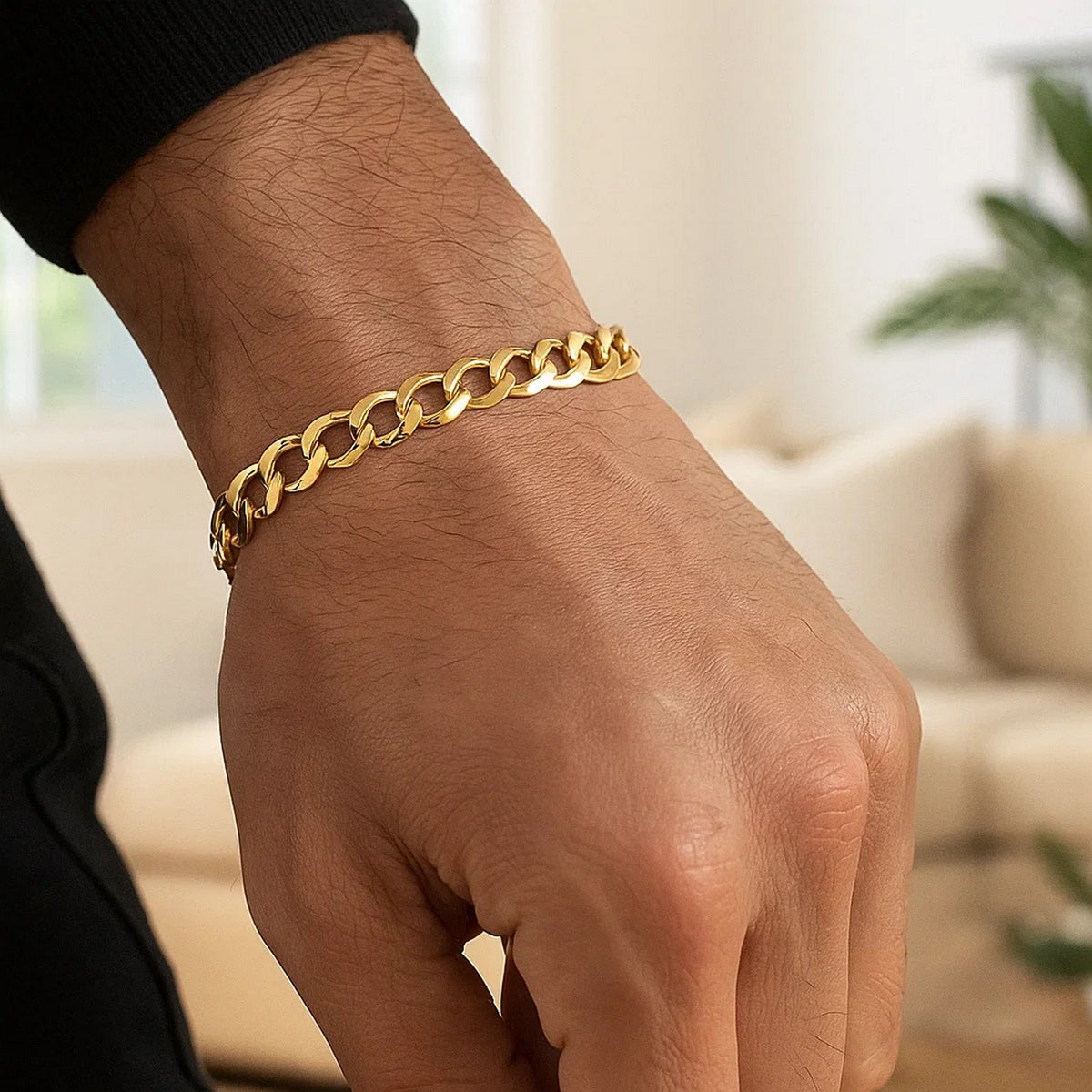 14k Solid Curb Bracelet (3.60 mm)