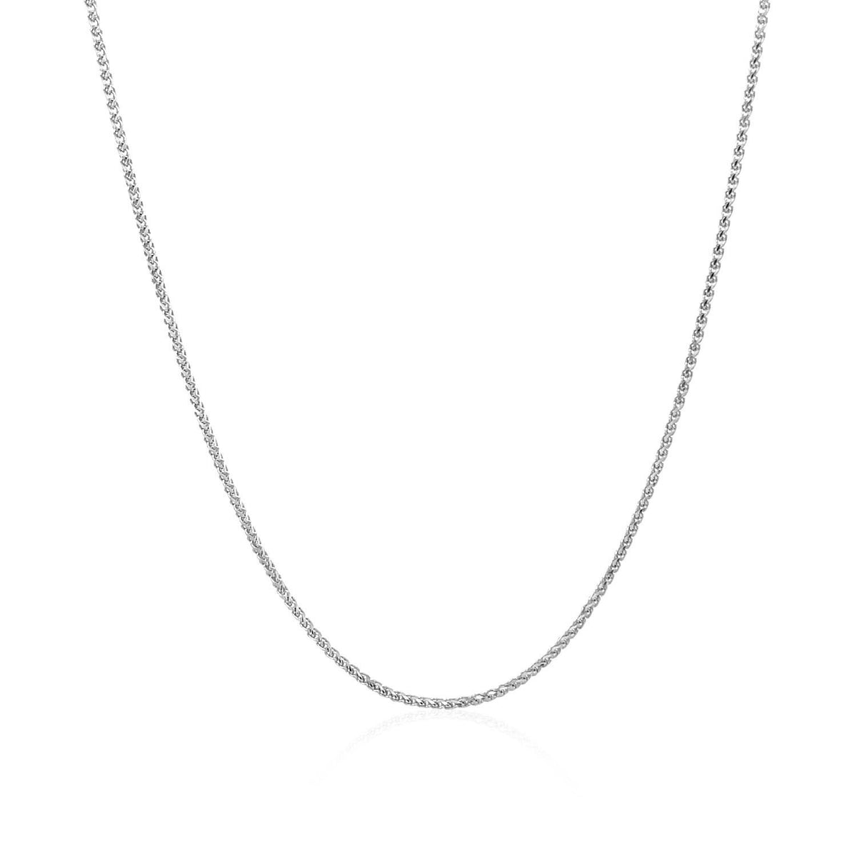 14k Rose Gold Diamond Cut Round Wheat Chain