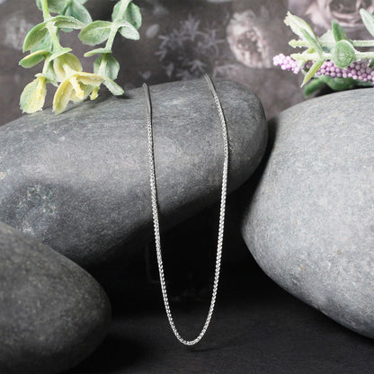 14k Rose Gold Diamond Cut Round Wheat Chain
