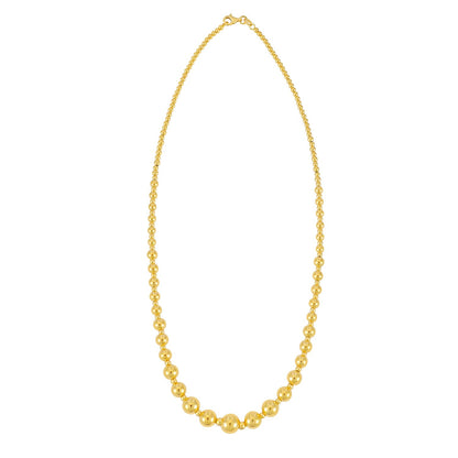 Graduated Bead Pallina Necklace in 14K Yellow Gold