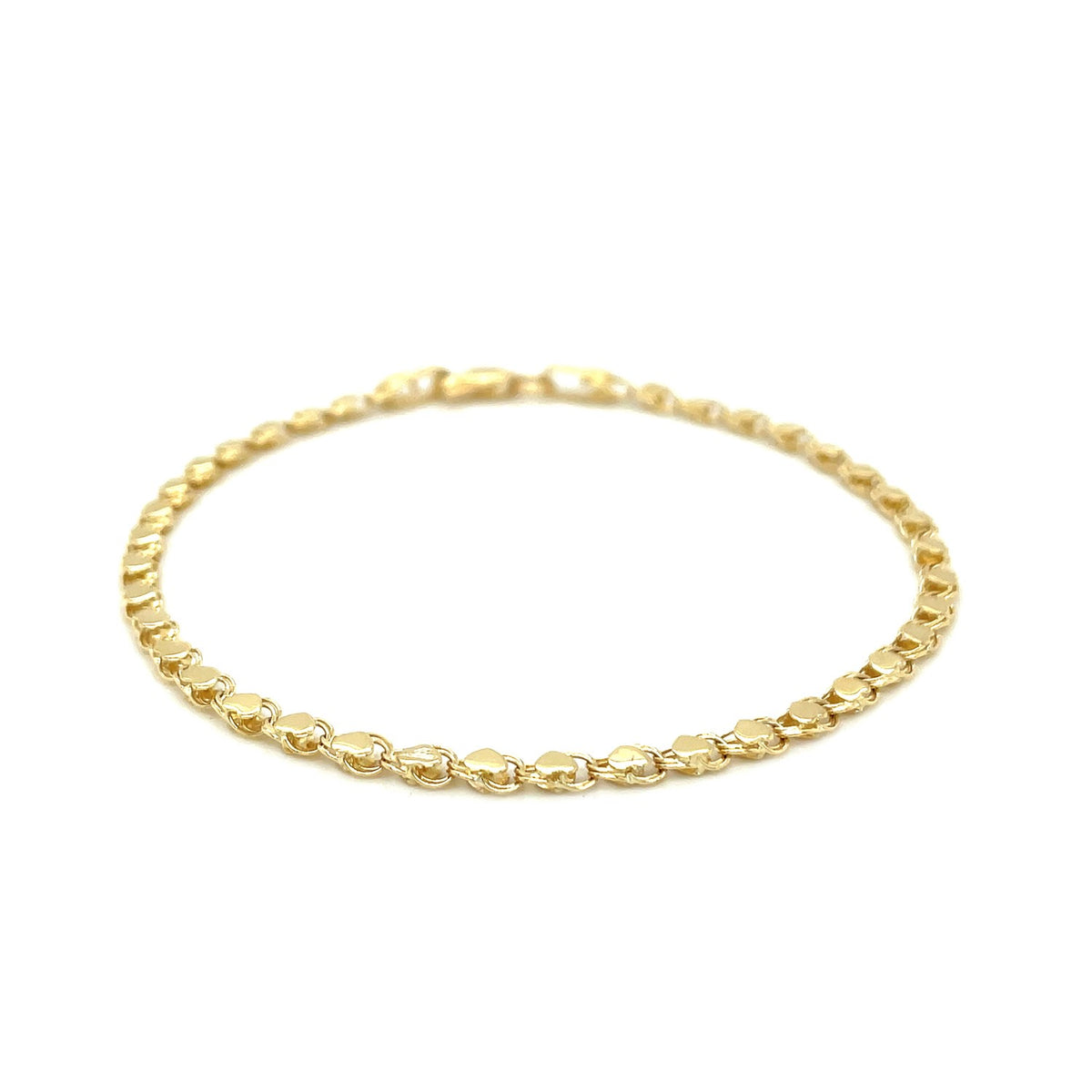 14k Heart Bracelet (3.20 mm)