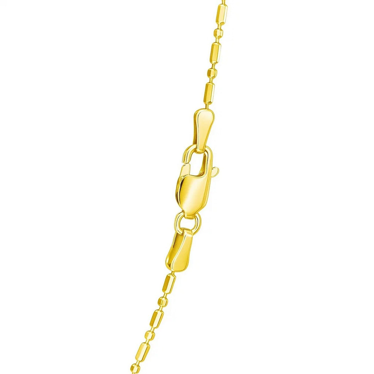 14k Diamond-Cut Alternating Bead Chain