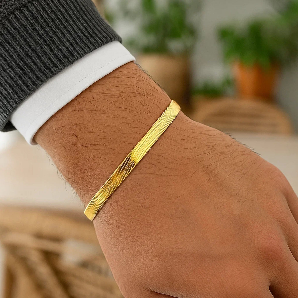 14k Super Flex Herringbone Bracelet (6.00 mm)