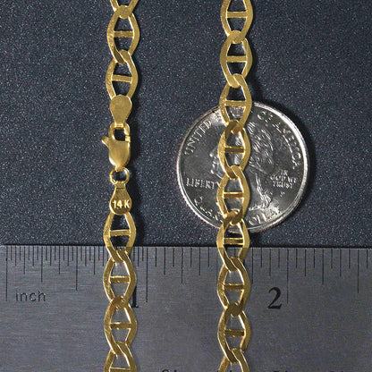 14k Yellow Gold Mariner Link Chain