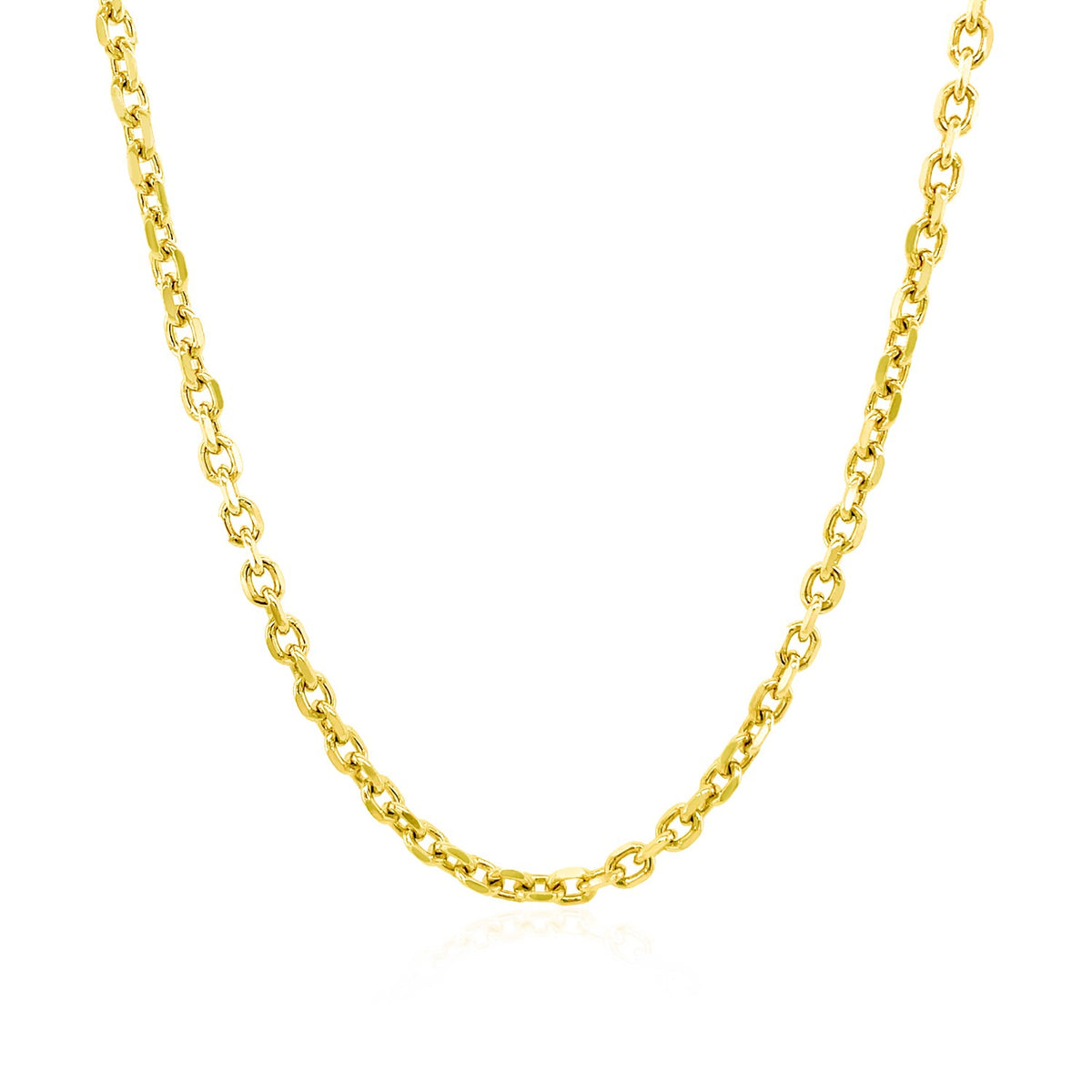 14k Diamond Cut Cable Link Chain (2.20 mm)