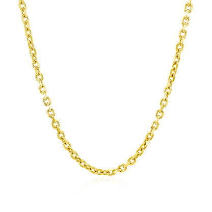 14k Diamond Cut Cable Link Chain (2.20 mm)