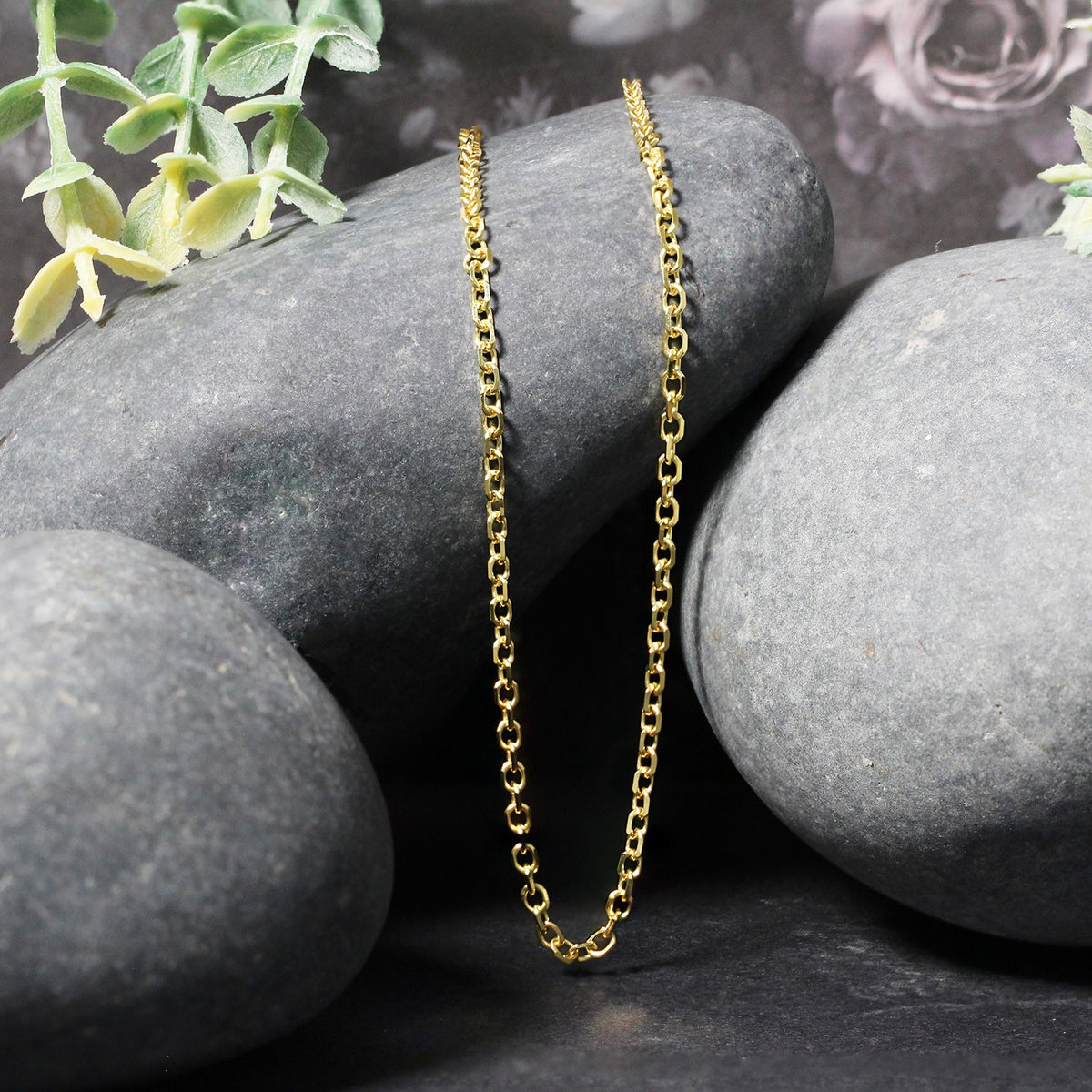 14k Diamond Cut Cable Link Chain (2.20 mm)