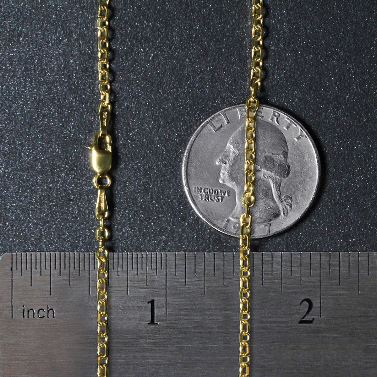 14k Diamond Cut Cable Link Chain (2.20 mm)