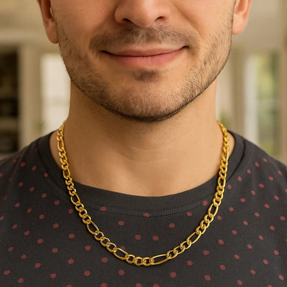 14k Yellow Gold Lite Figaro Chain