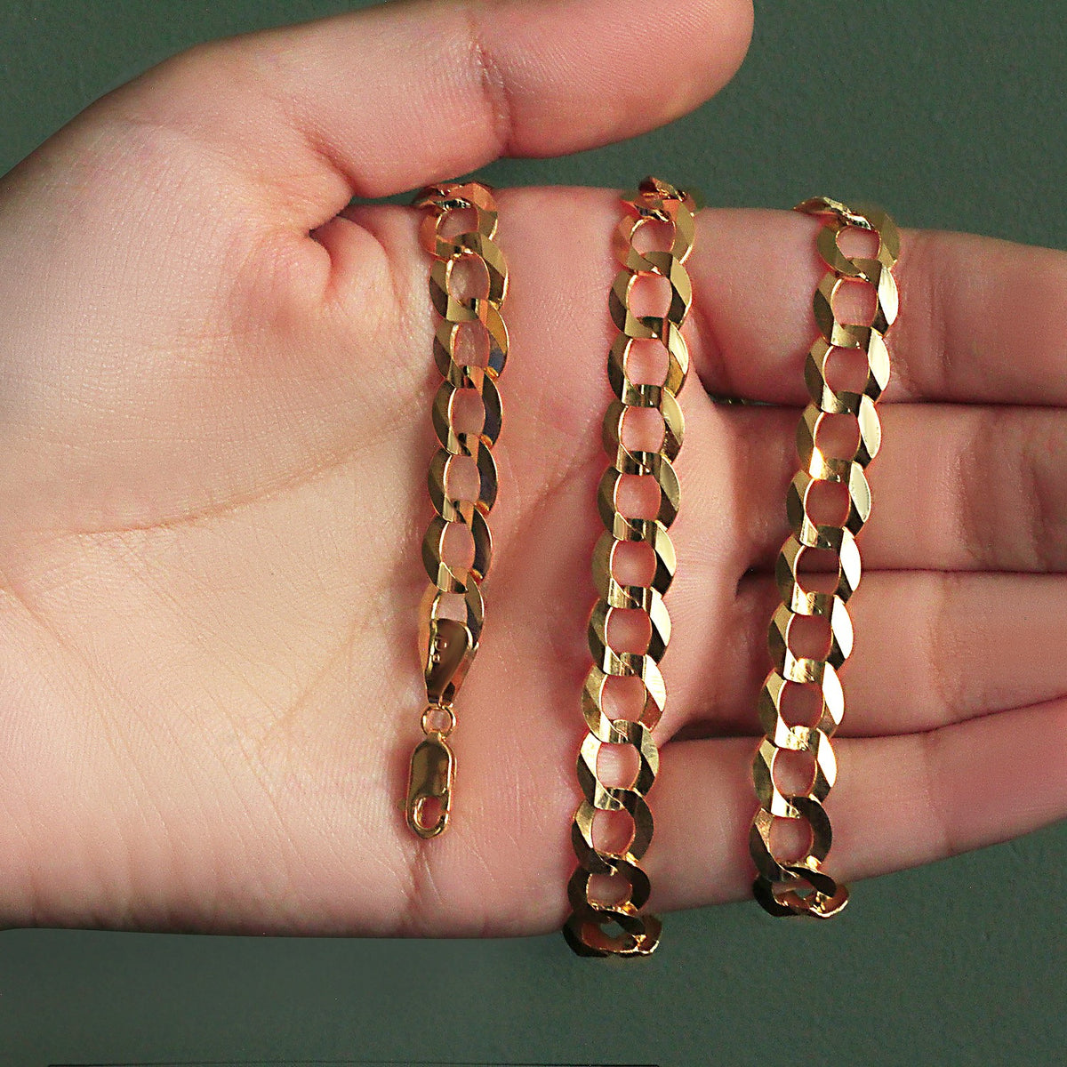 14k Solid Curb Chain