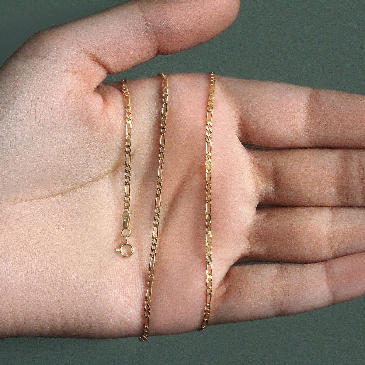 14k Solid Figaro Chain
