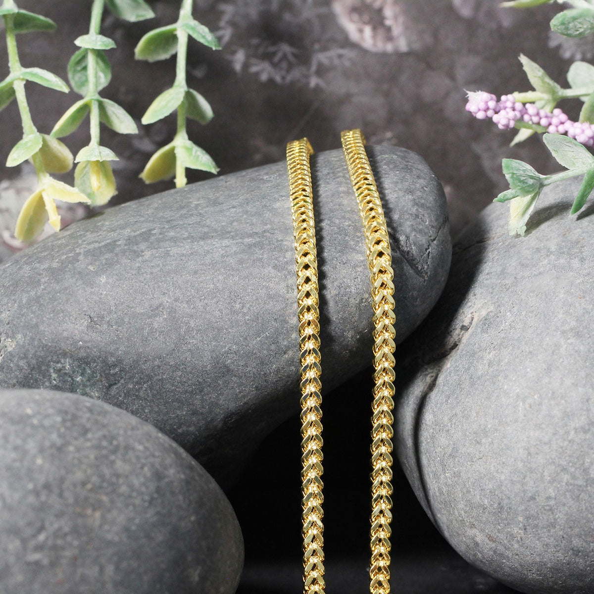 14k Yellow Gold Light Weight Wheat Chain