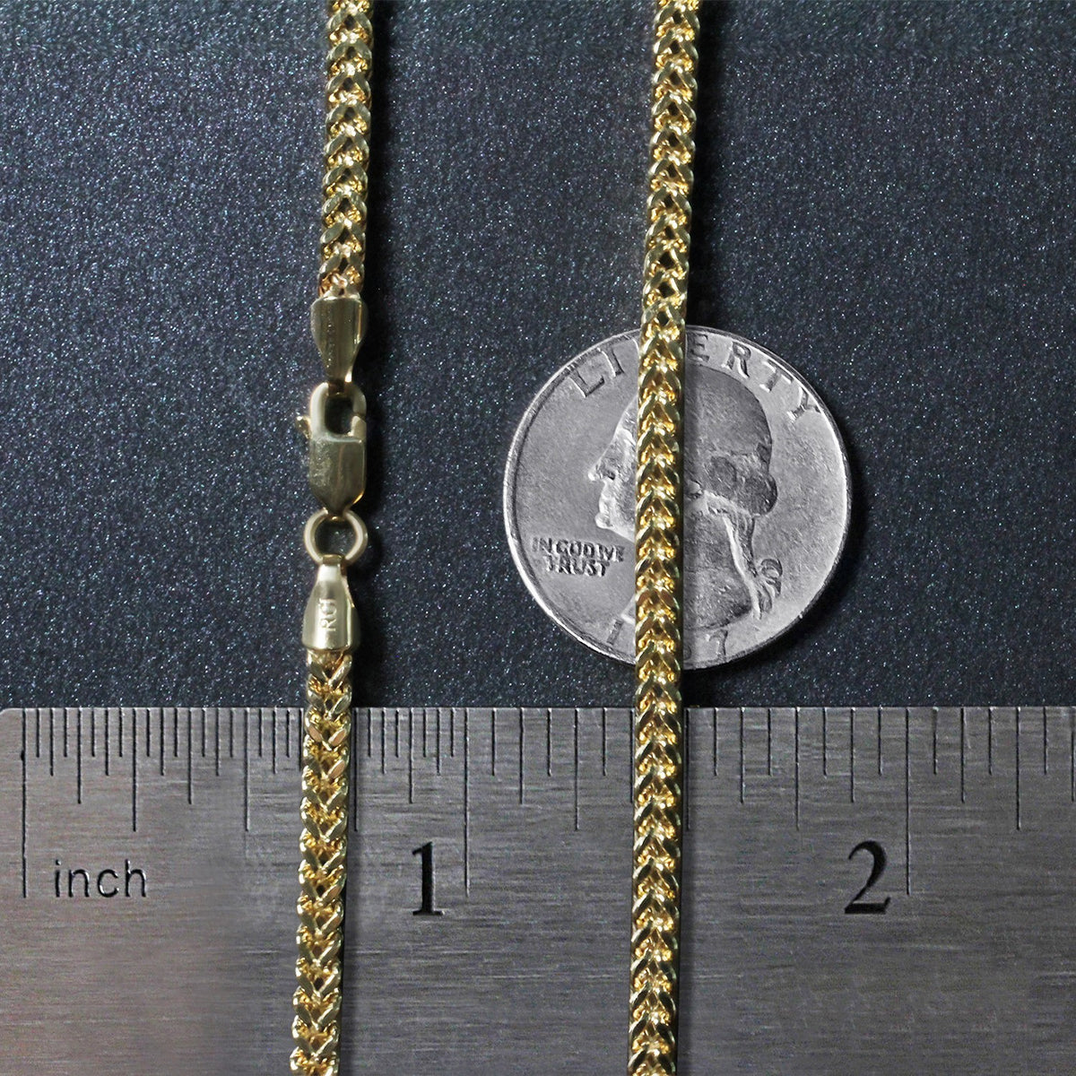 14k Yellow Gold Light Weight Wheat Chain