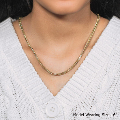 14k Yellow Gold Light Weight Wheat Chain