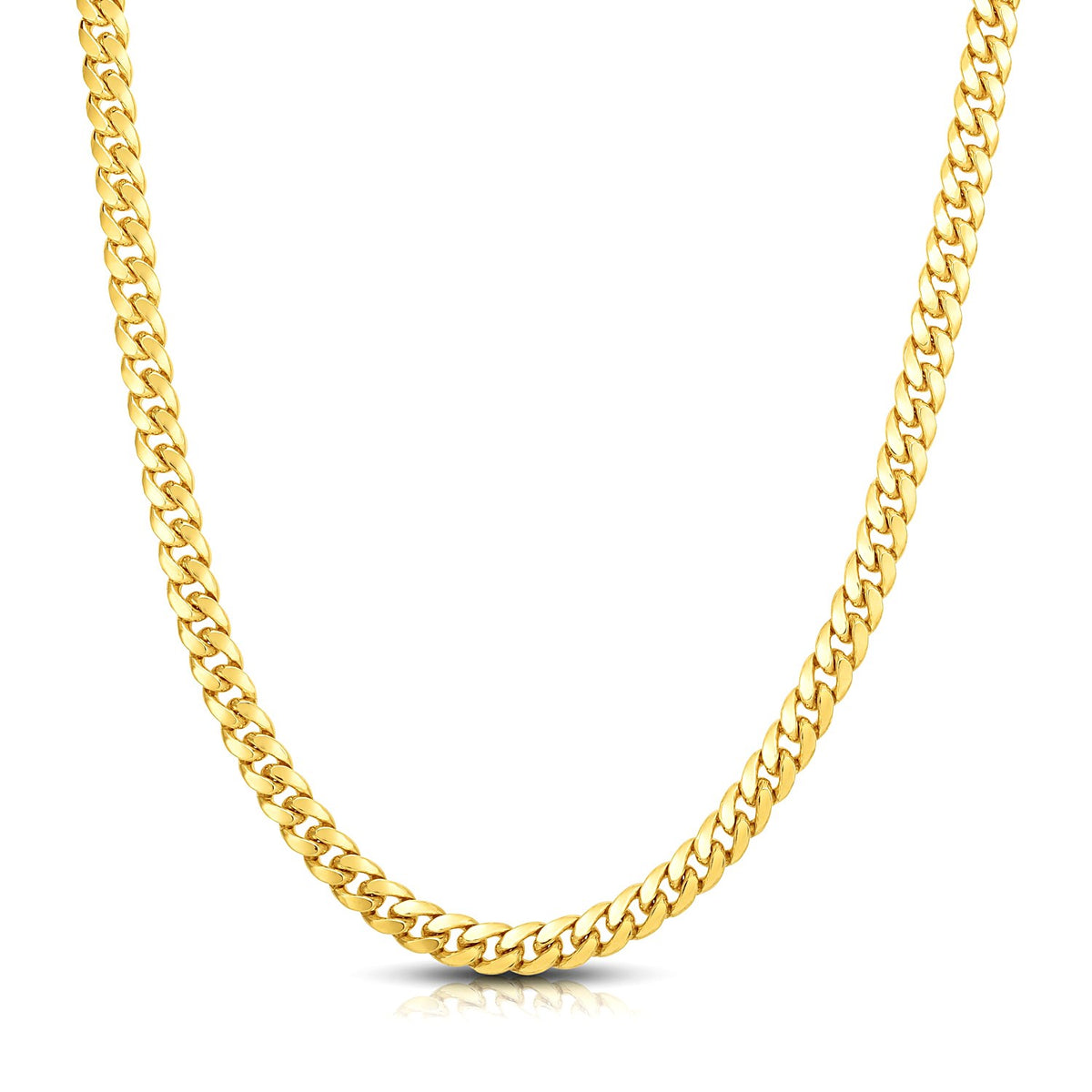 14k Classic Miami Cuban Solid Chain
