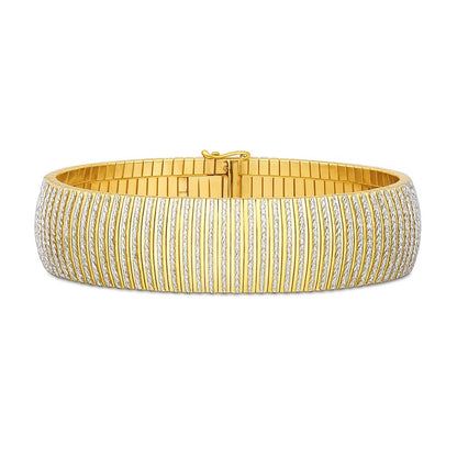 14k Bold Diamante Flex Bracelet (17.10 mm)