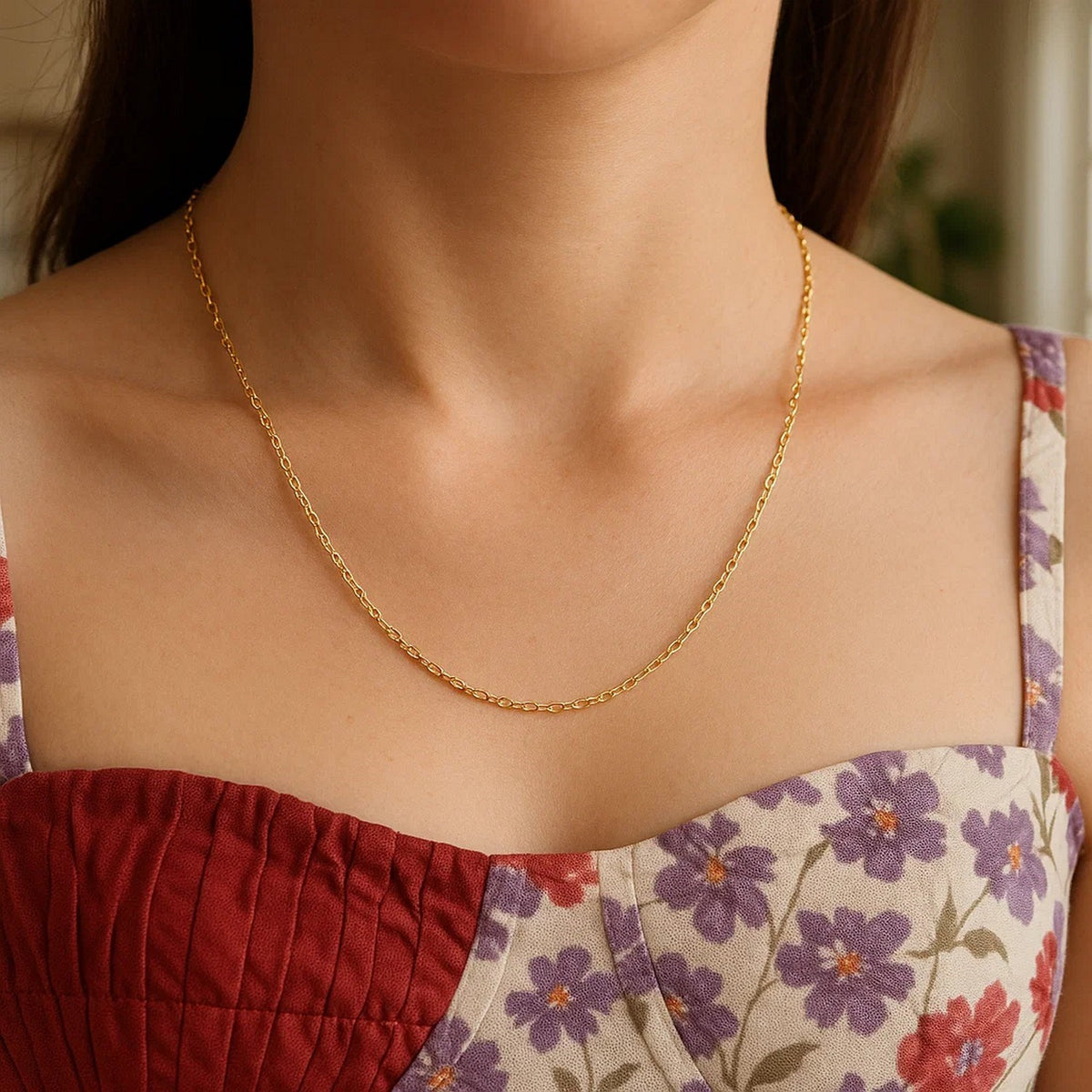 14k Oval Cable Link Chain
