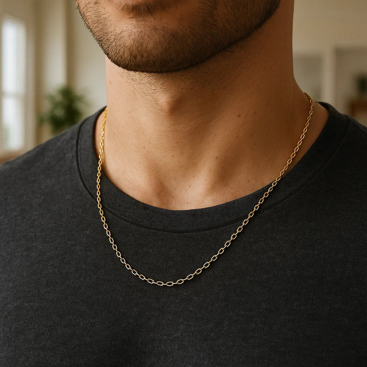 14k Oval Cable Link Chain