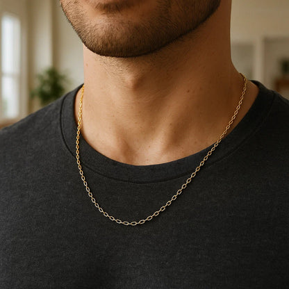 14k Oval Cable Link Chain