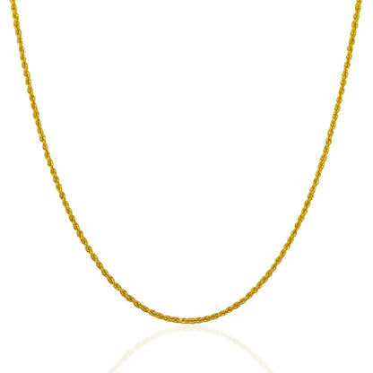 14k Yellow Gold Solid Rope Chain