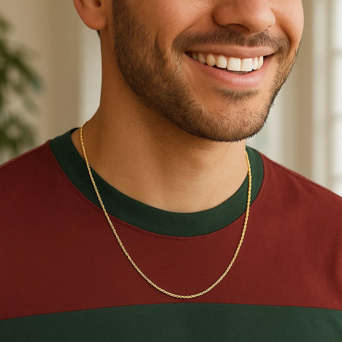 14k Yellow Gold Solid Rope Chain