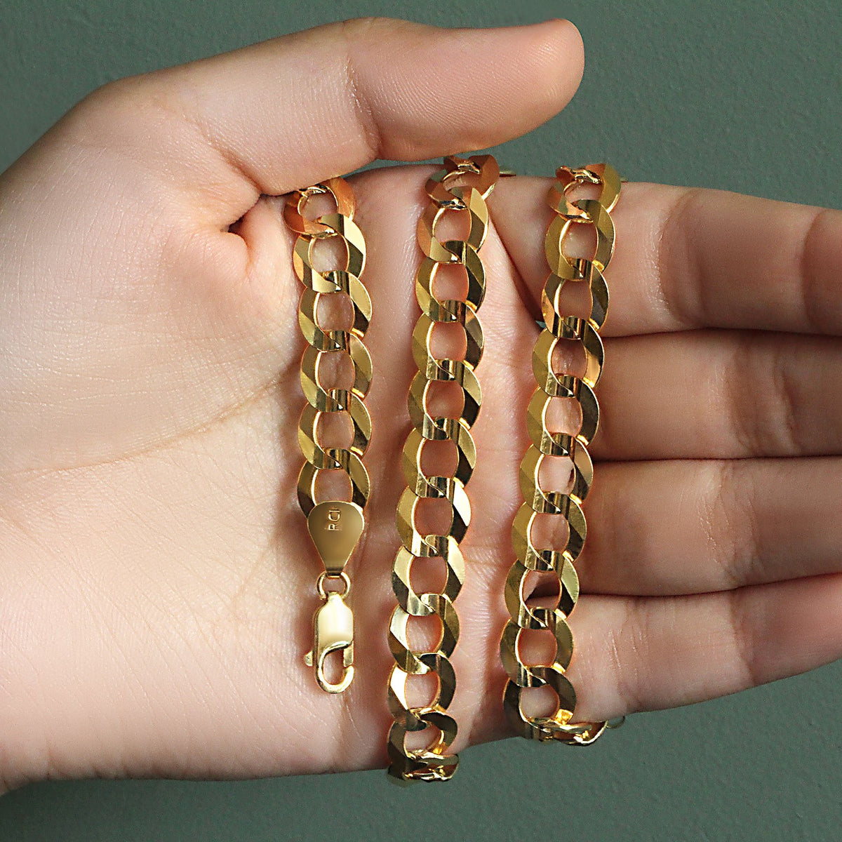 14k Solid Curb Chain