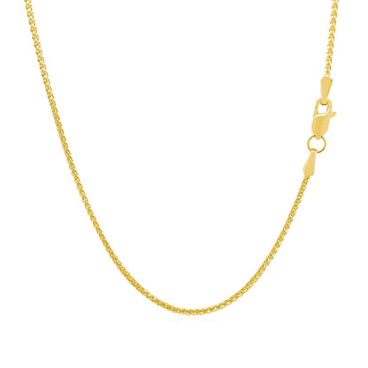 14k Rose Gold Diamond Cut Round Wheat Chain