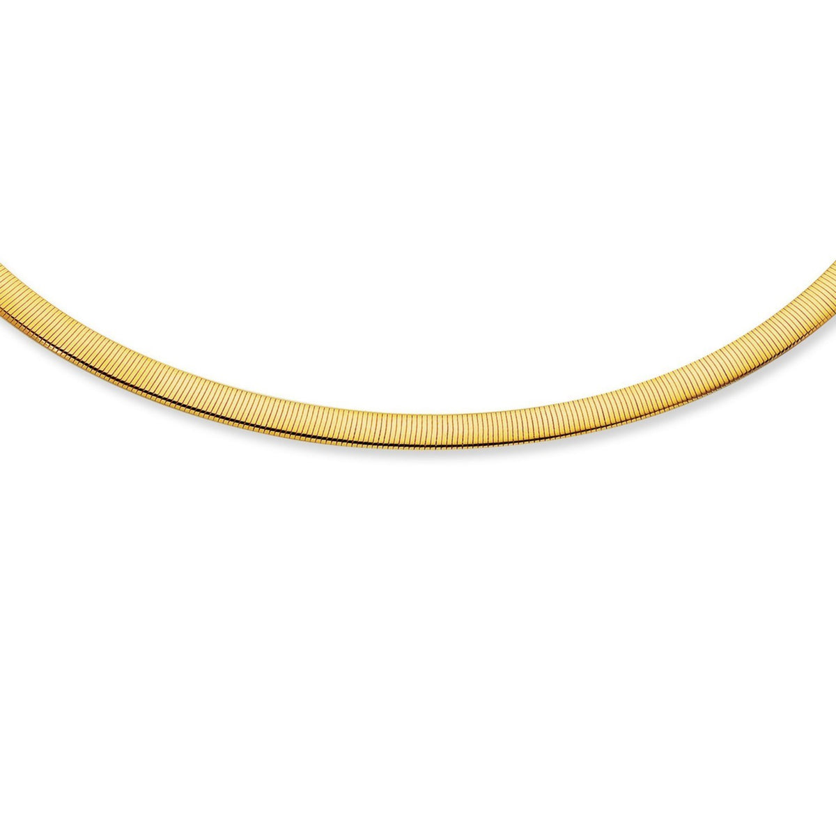6.0mm 14k Two Tone Gold Reversible Omega Necklace