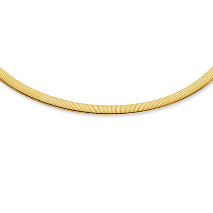 6.0mm 14k Two Tone Gold Reversible Omega Necklace