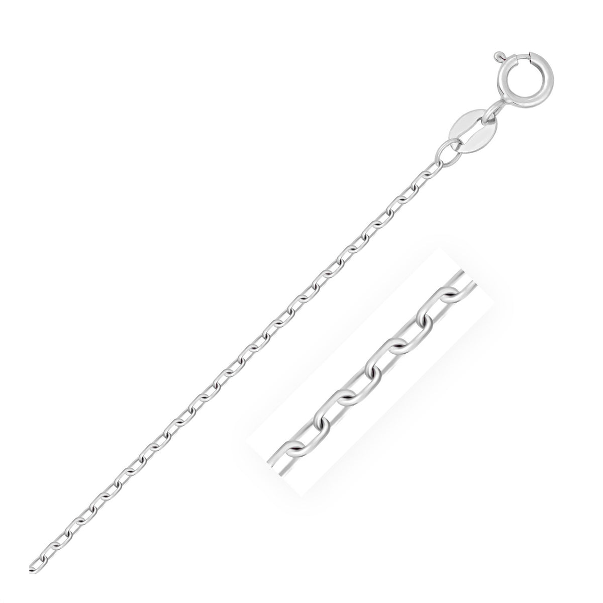 14k Faceted Cable Link Chain (1.2 mm)