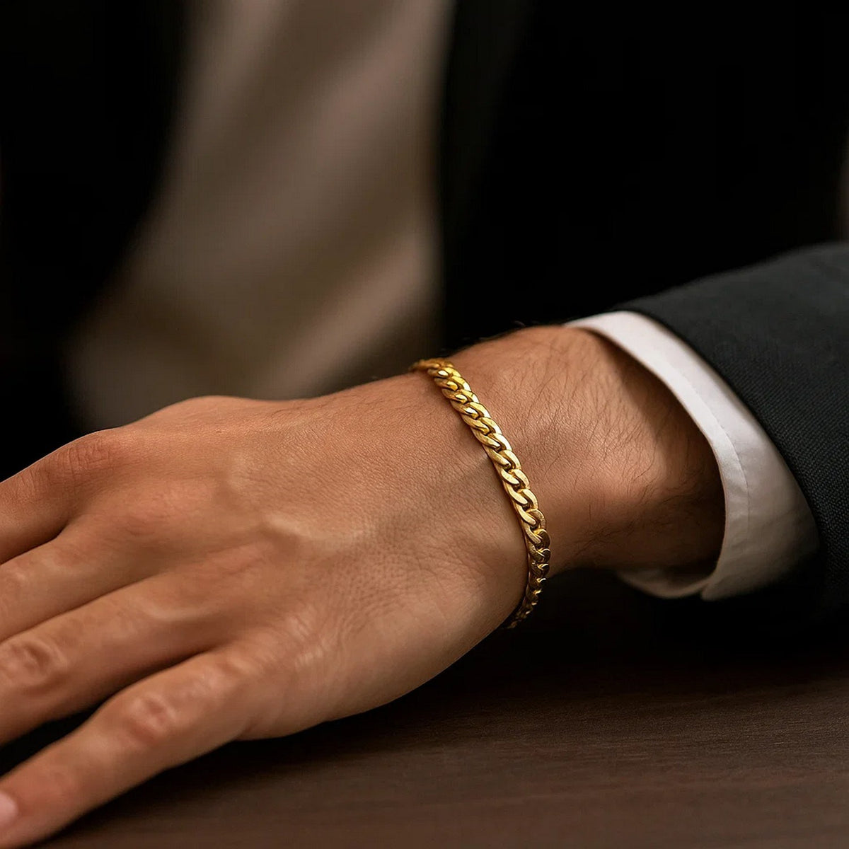 14k Miami Cuban Semi Solid Bracelet (4.50 mm)