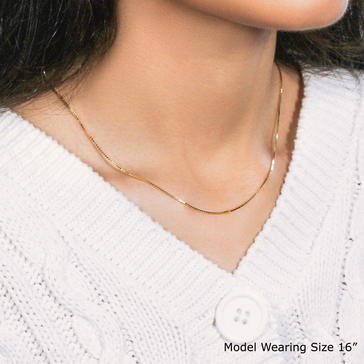 18k Yellow Gold Classic Box Chain